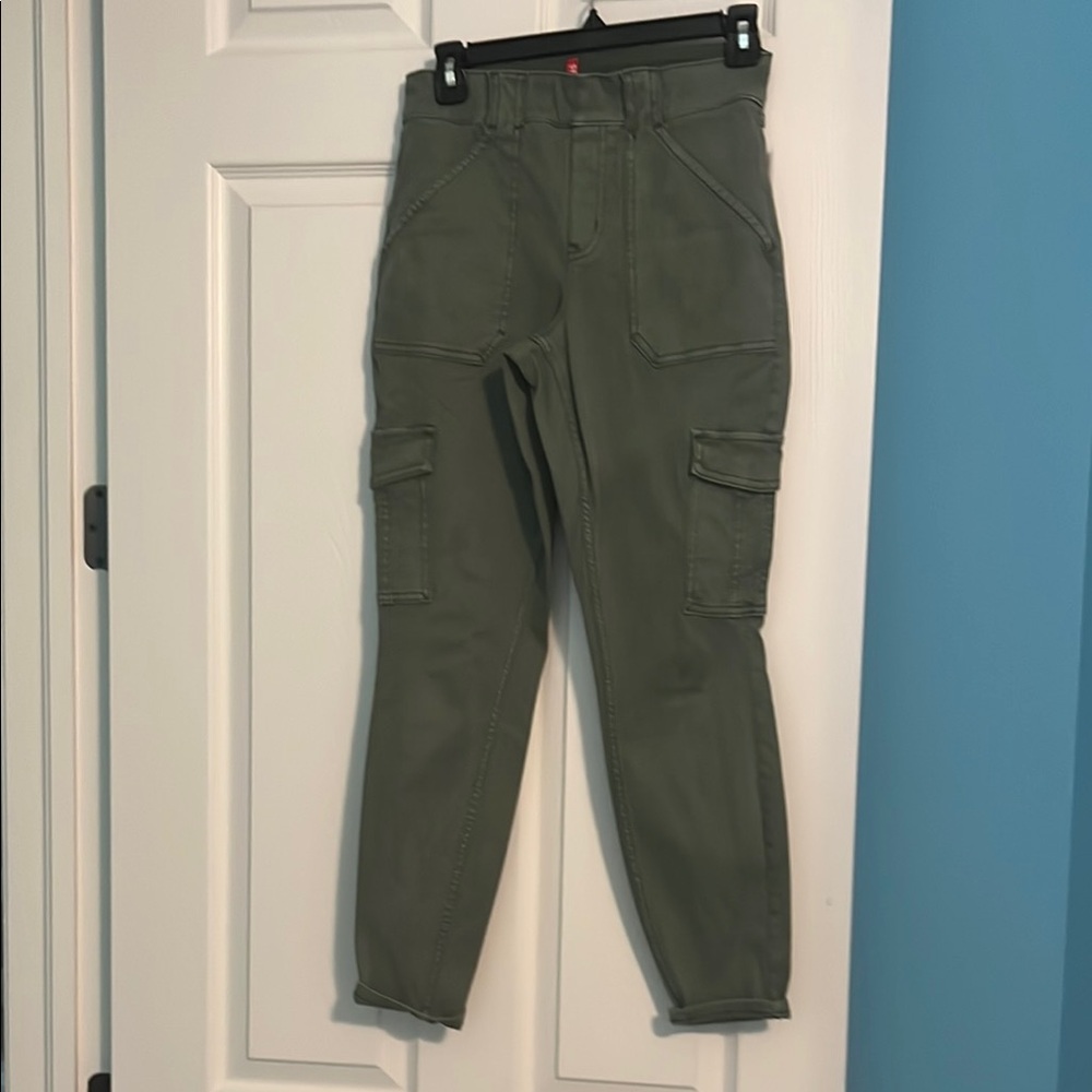 SPANX Skinny Cargo Pants - Olive Green